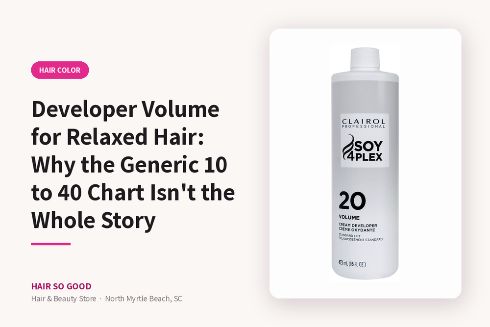 Developer Volume for Relaxed Hair: Why the Generic 10 to 40 Chart Isn't the Whole Story
