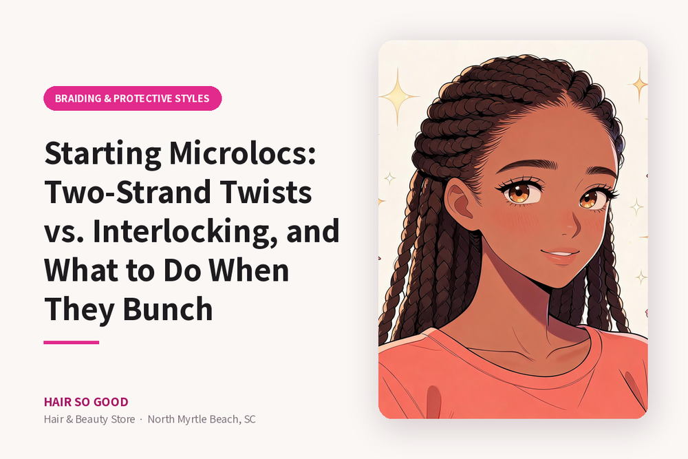 Starting Microlocs: Two-Strand Twists vs. Interlocking, and What to Do When They Bunch