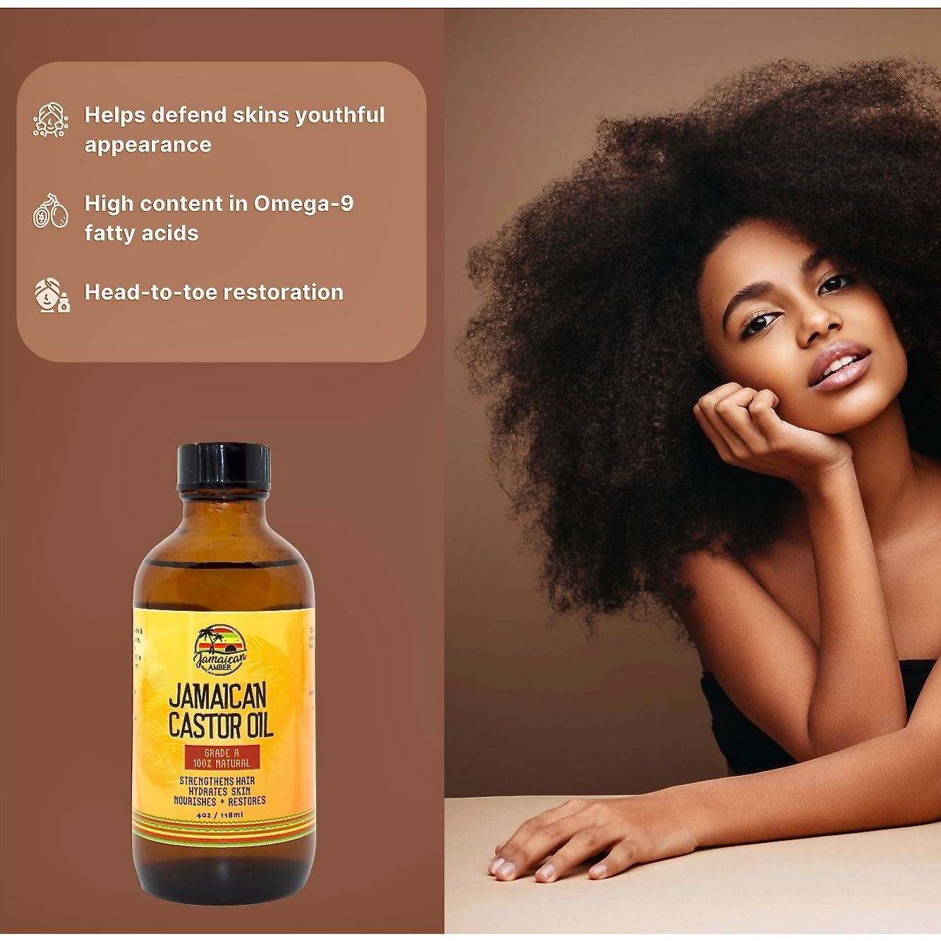 Jamaican Amber Jamaican Castor Oil 118ml