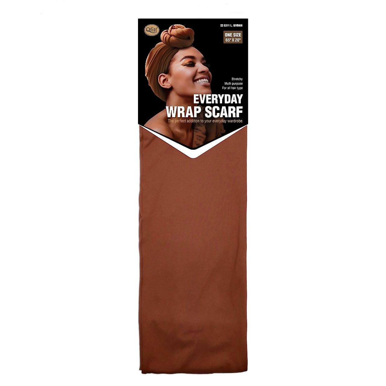 Qfitt EVERYDAY WRAP SCARF-LIGHT BROWN