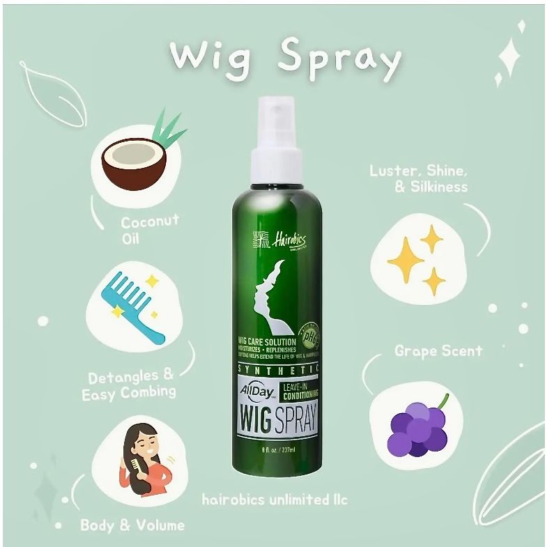 Allday Synthetic Wig Spray, 8 oz