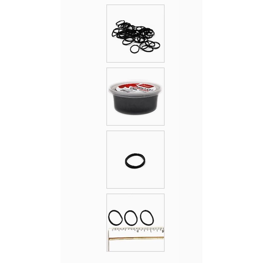 Annie Rubber Bands 1000Ct Black 1/2"