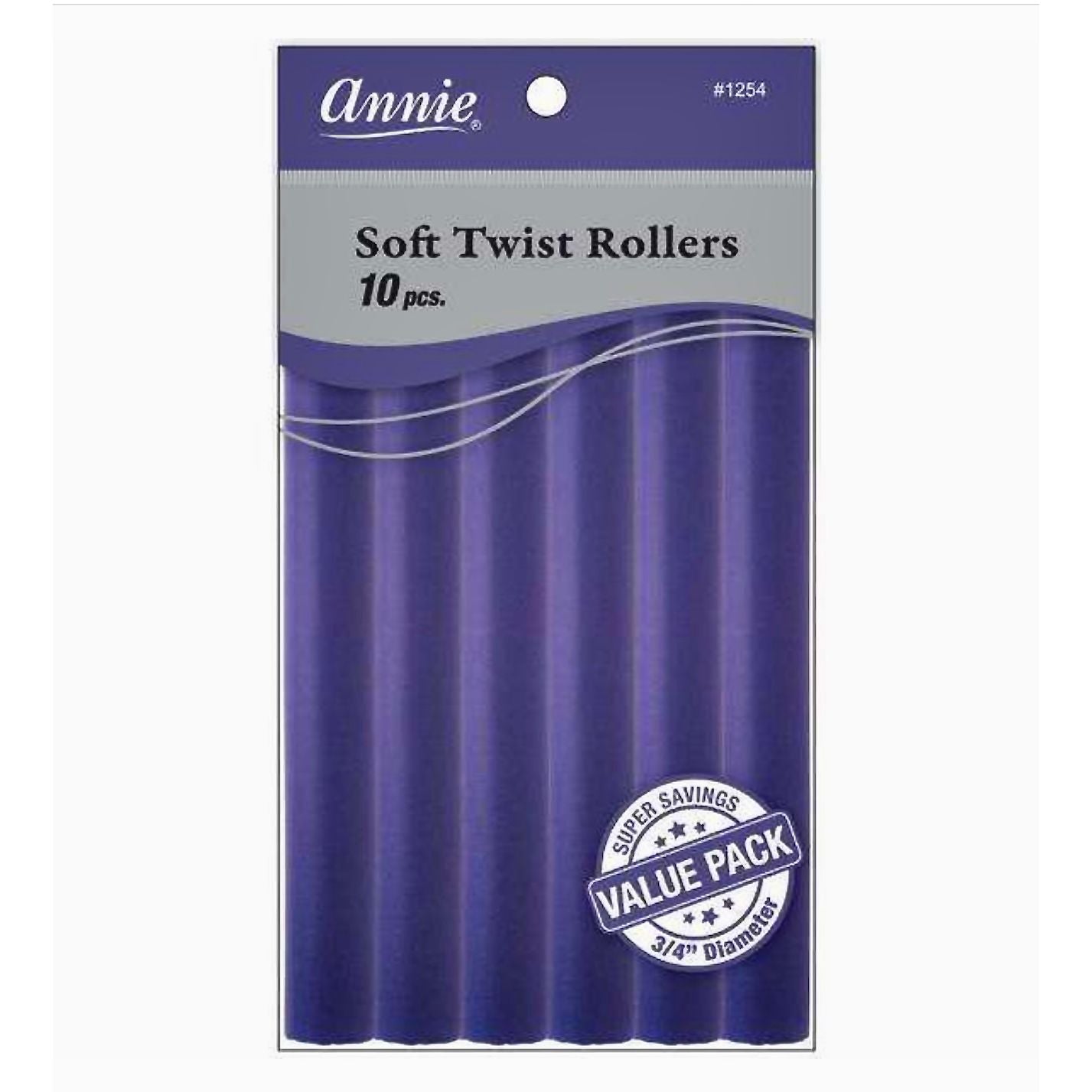 Annie Soft Twist Rollers 3/4" Purple Value Pack (10pcs)