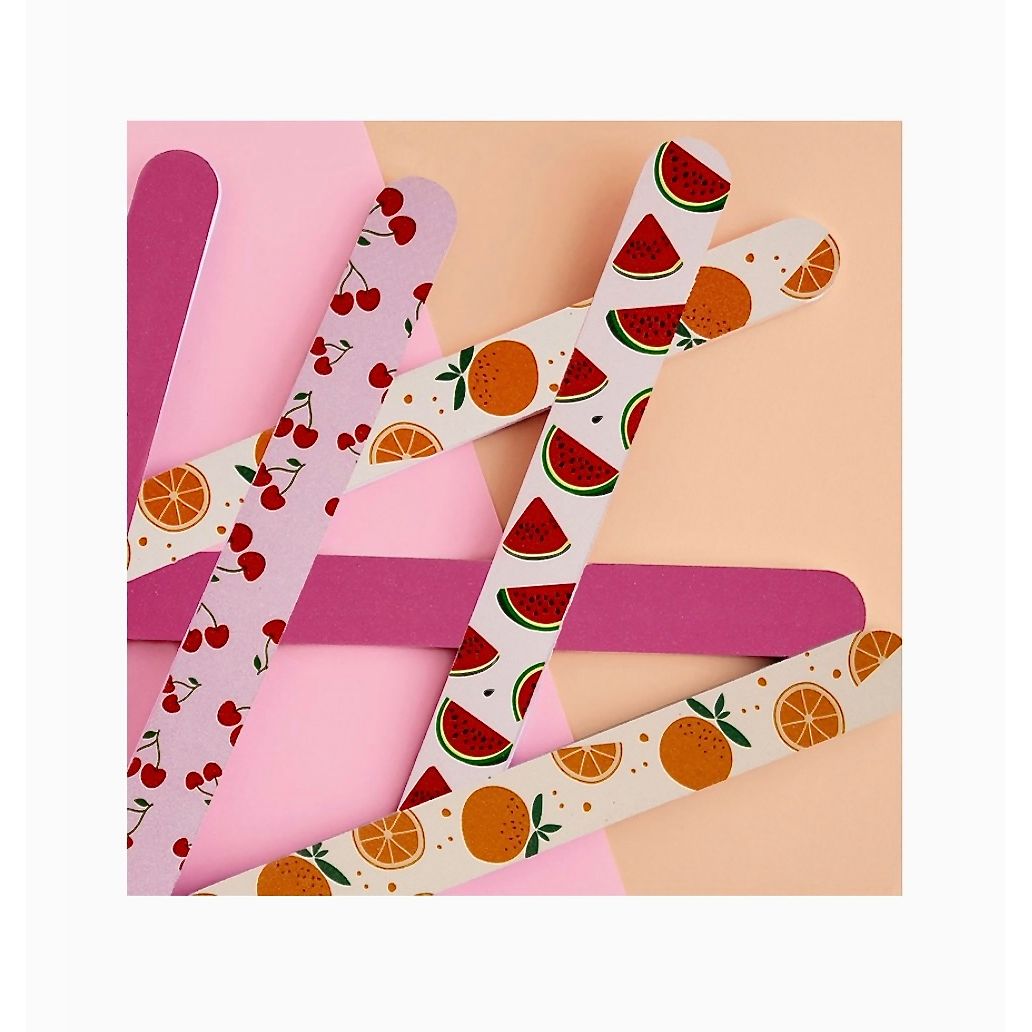 Cala 70115 Fruity Party 6pc Nail Files in Pouch