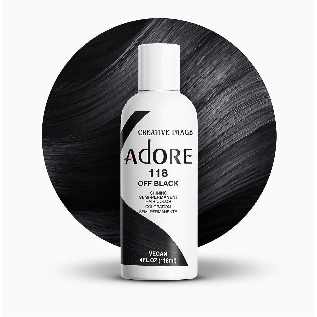 Adore Semi Permanent Hair Color 118 Off Black