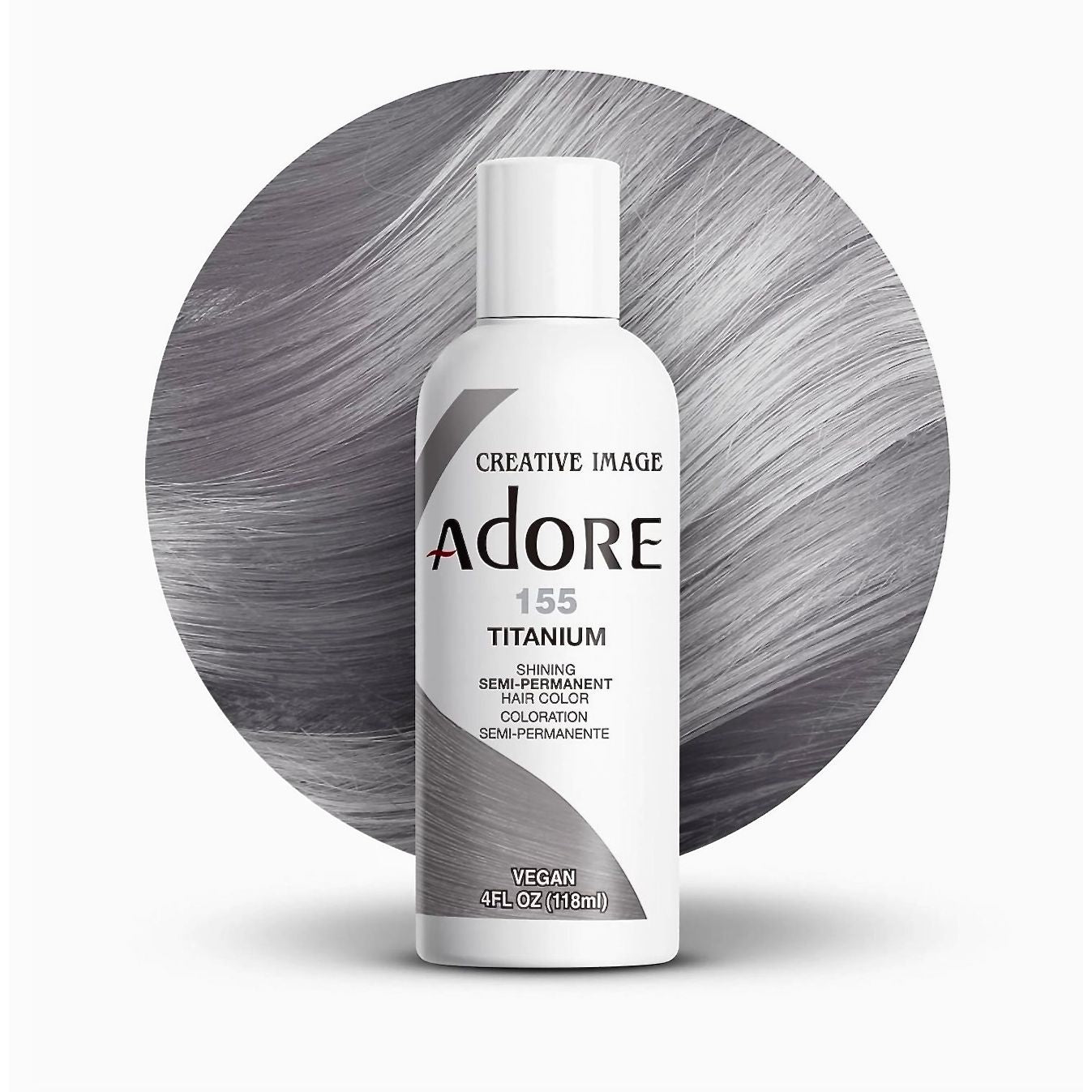 Adore Semi Permanent Hair Color 155 Titanium