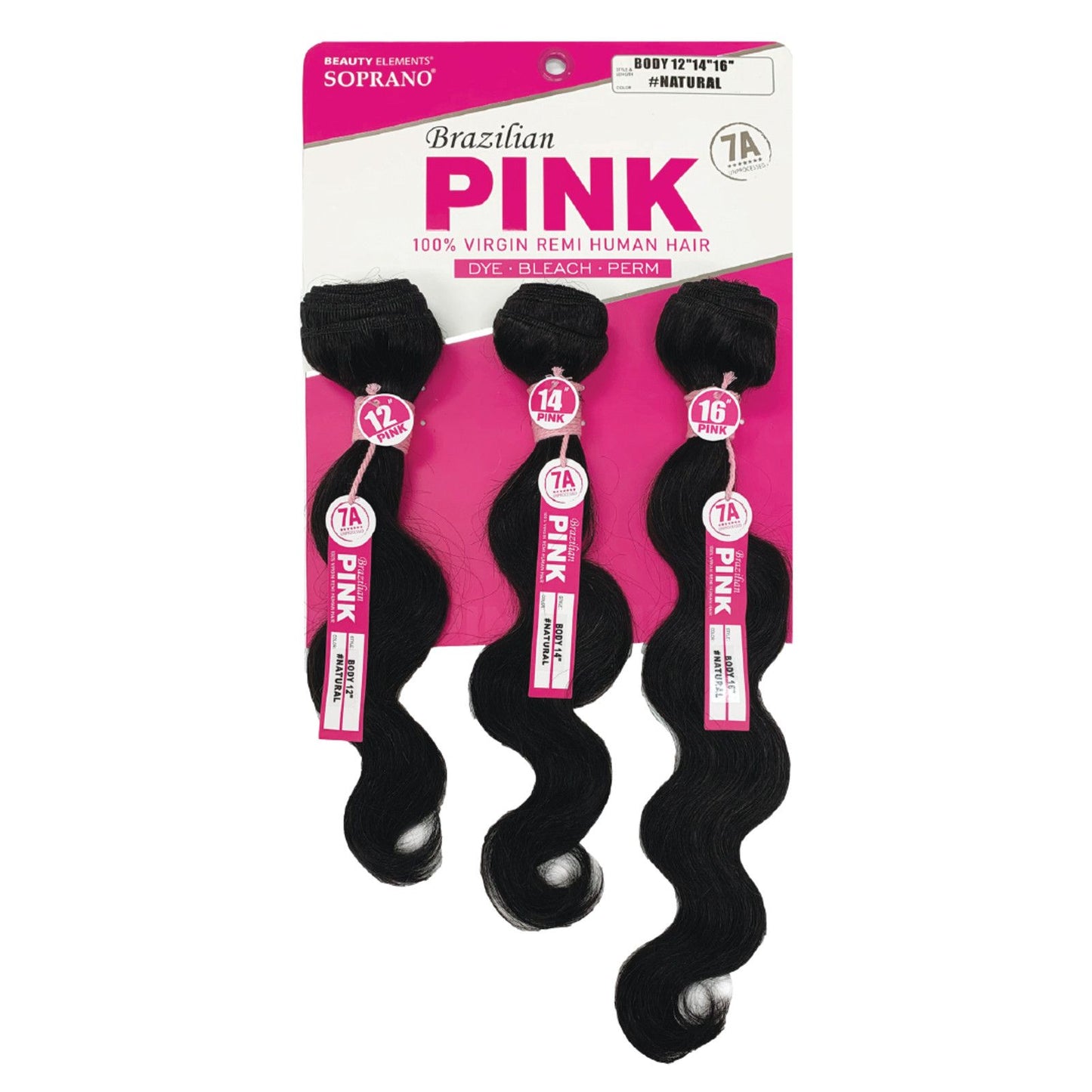 SOPRANO HH BRAZILIAN PINK "BODY 14"/16"/18"(3PCS) -NATURAL