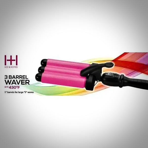 Hot & Hotter 3 Barrel Waver Curling Iron 1 Inch