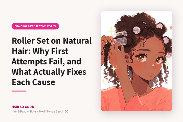 Roller Set on Natural Hair: Why First Attempts Fail, and What Actually Fixes Each Cause — Hair So Good