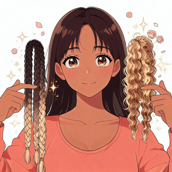 Comparing pre-stretched synthetic braiding hair with human-hair bulk for a protective style.