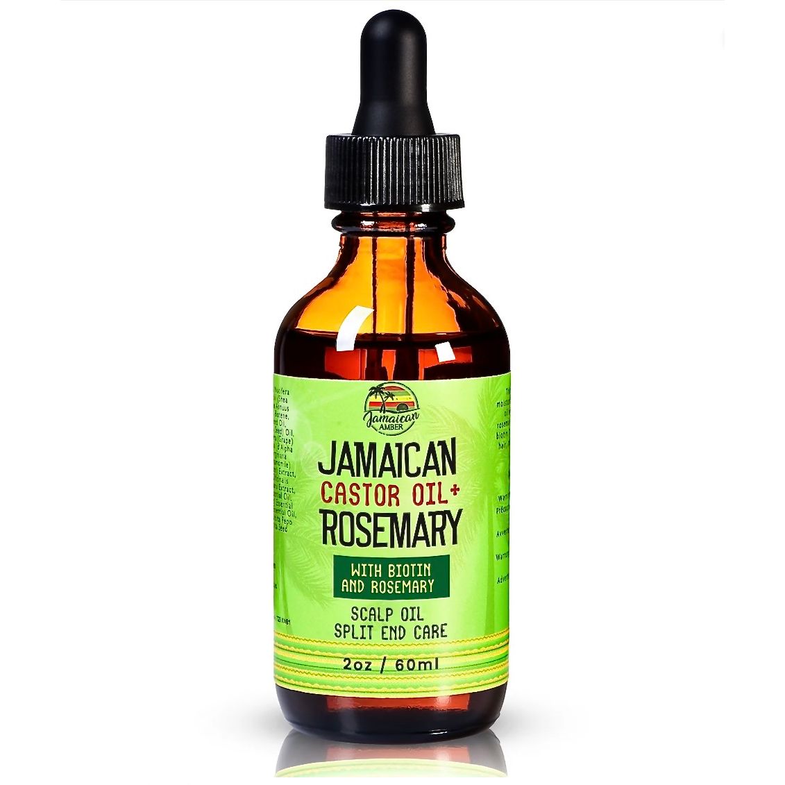 Jamaican Amber Jamaican Castor Oil & Rosemary Hair Oil 2 oz/60 ml