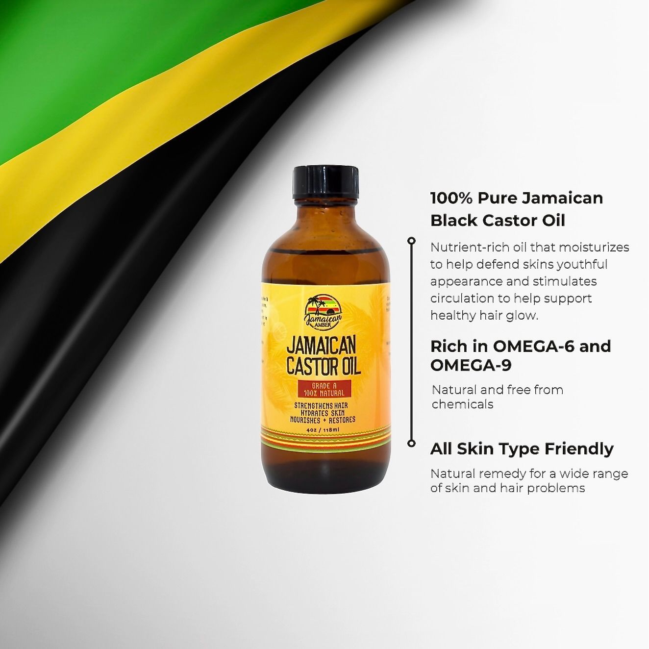 Jamaican Amber Jamaican Castor Oil 118ml