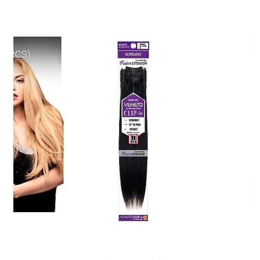 SOPRANO HH VENETO "CLIP" STRAIGHT (9PCS) 18" -S61327