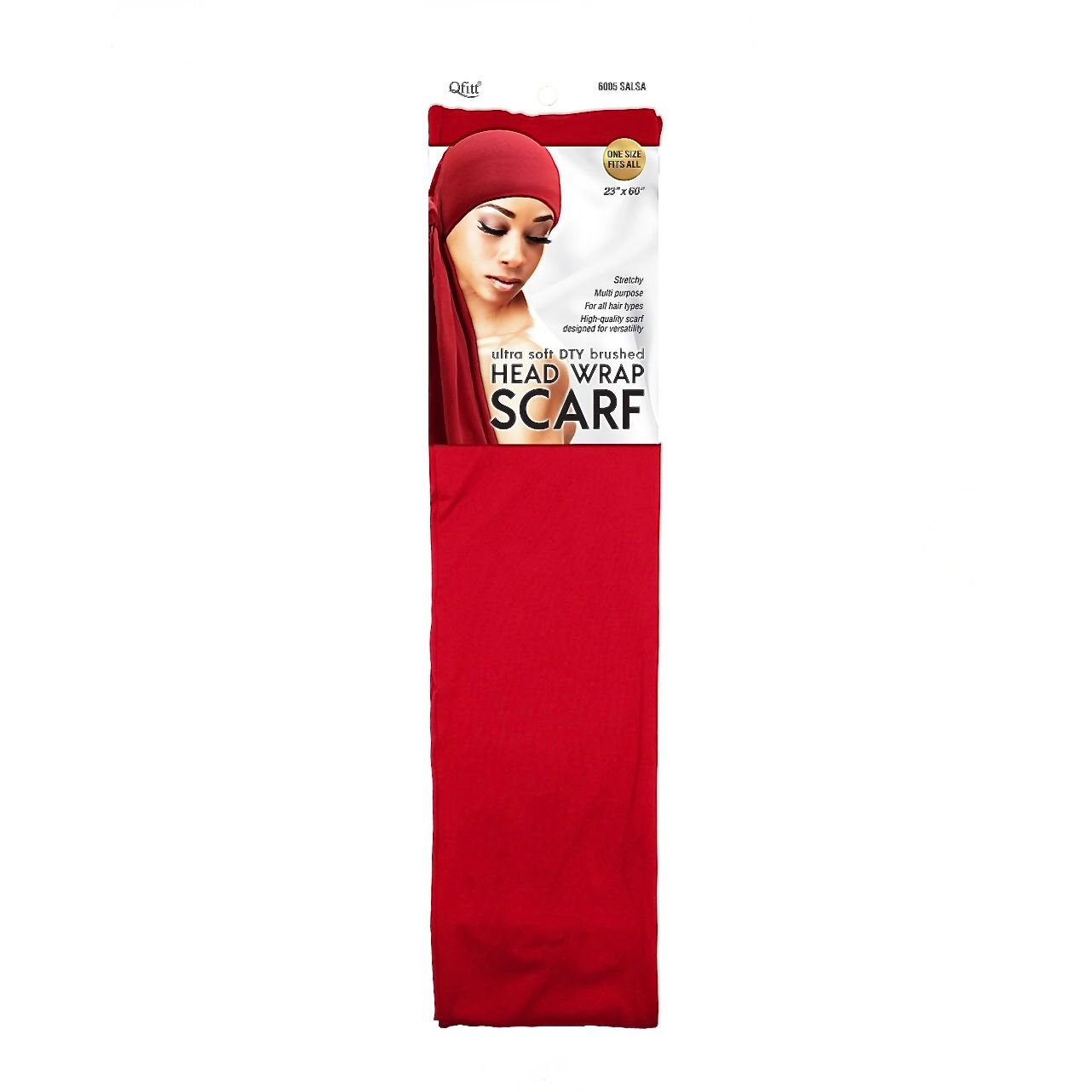 Qfitt ULTRA SOFT DTY BRUSHED HEAD WRAP SCARF-SALSA
