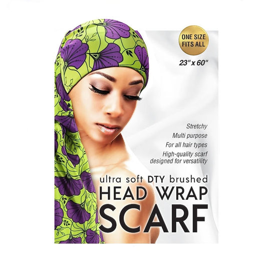 Qfitt ULTRA SOFT DTY BRUSHED HEAD WRAP SCARF-AKR GREEN