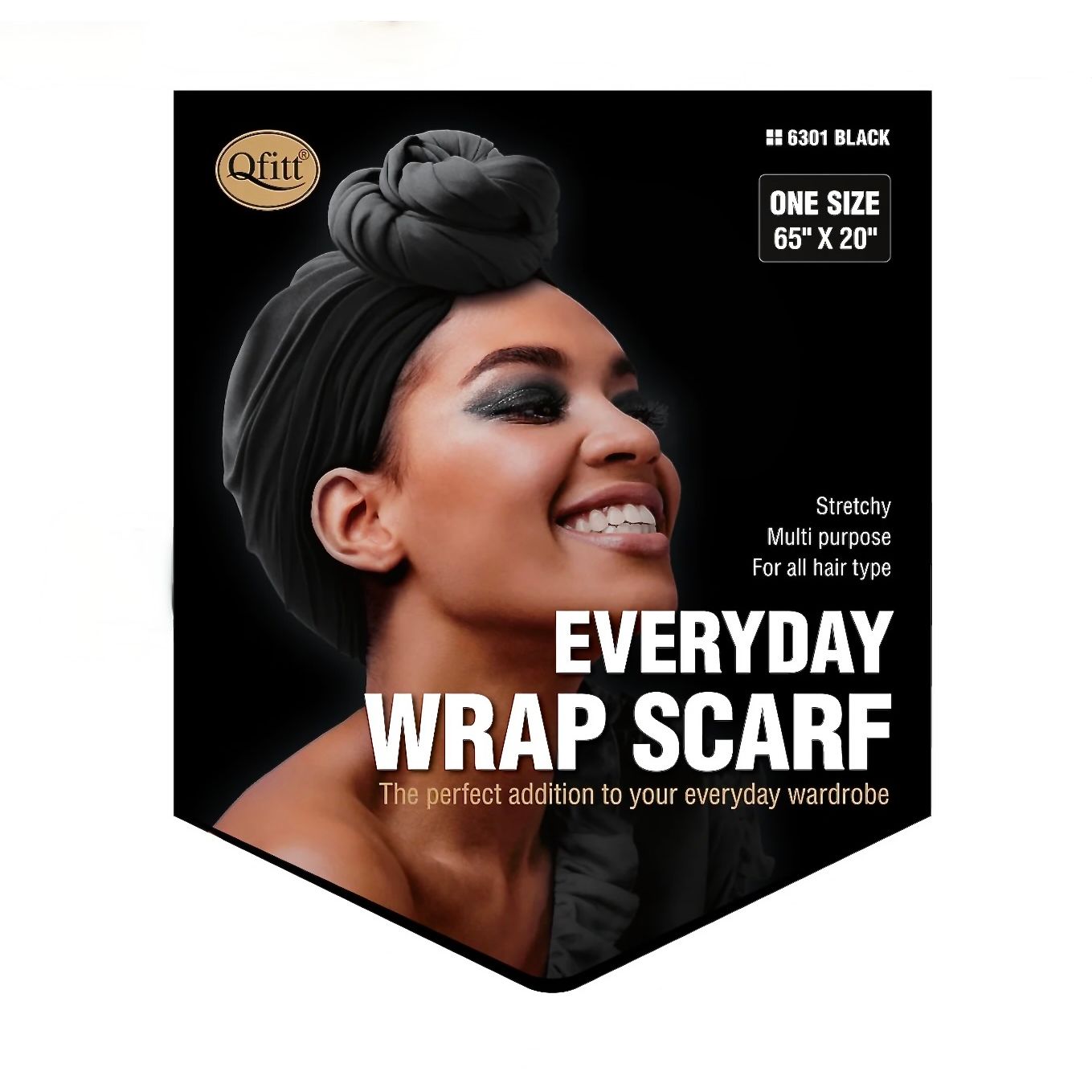Qfitt EVERYDAY WRAP SCARF-BLACK