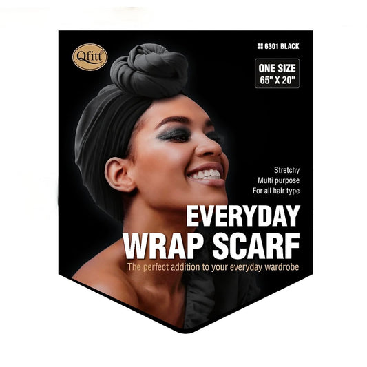 Qfitt EVERYDAY WRAP SCARF-BLACK