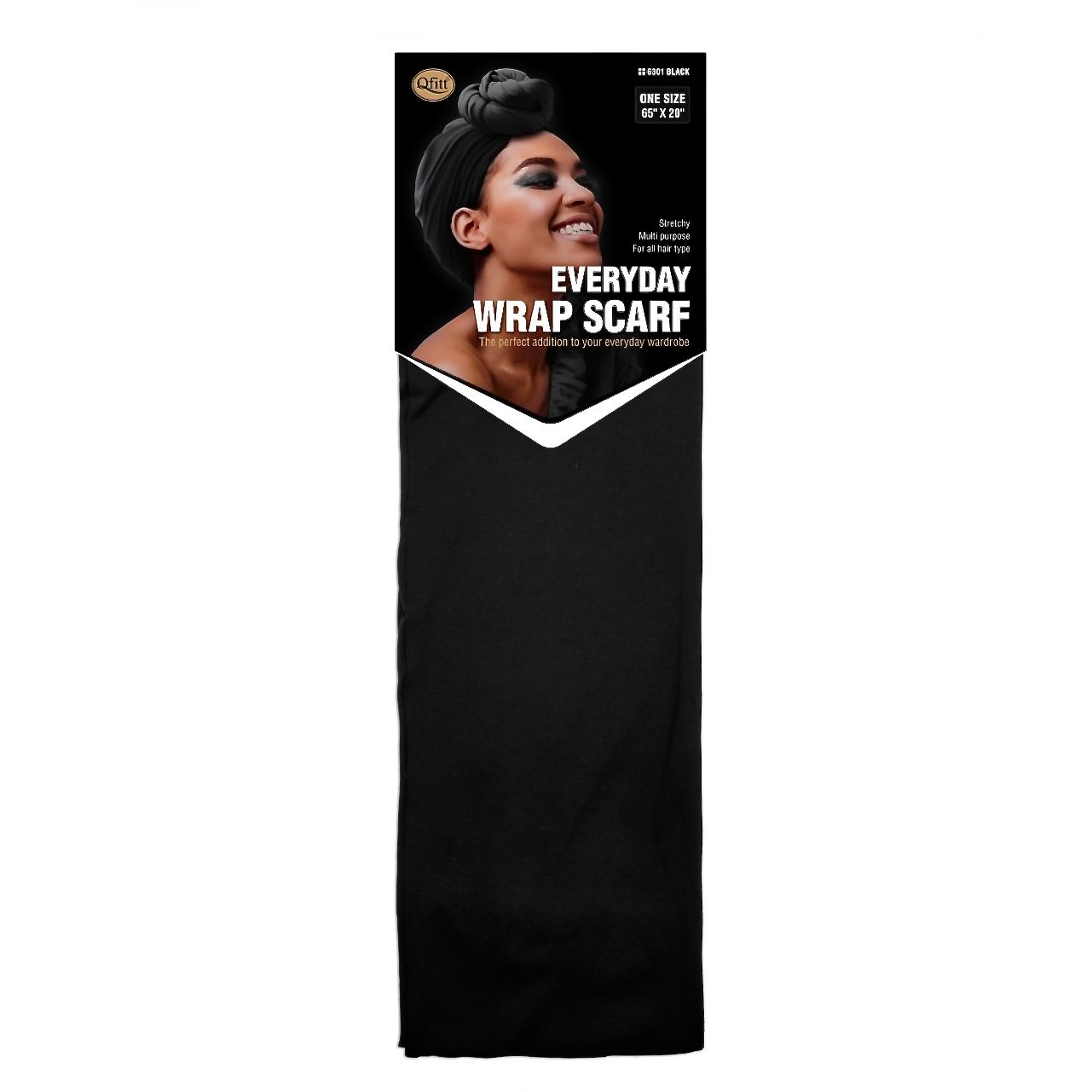 Qfitt EVERYDAY WRAP SCARF-BLACK