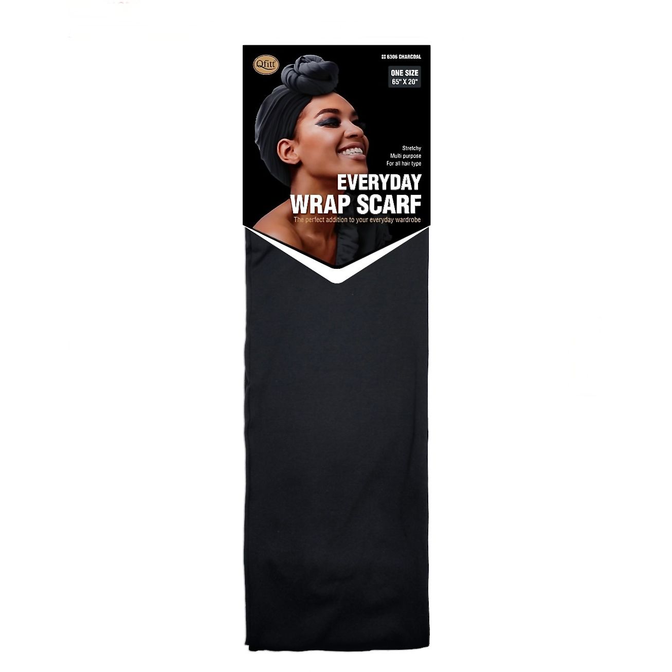 Qfitt EVERYDAY WRAP SCARF-CHARCOAL