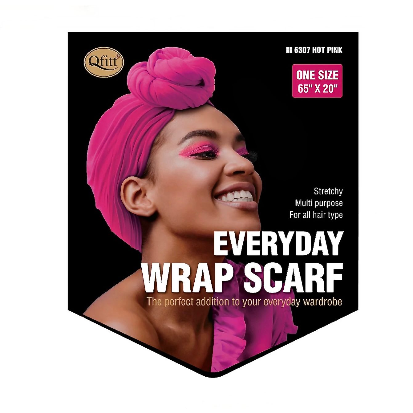 Qfitt EVERYDAY WRAP SCARF-HOT PINK