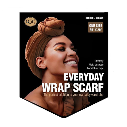 Qfitt EVERYDAY WRAP SCARF-LIGHT BROWN