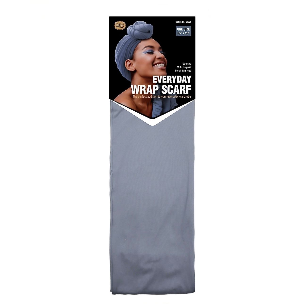 Qfitt EVERYDAY WRAP SCARF-L. GRAY