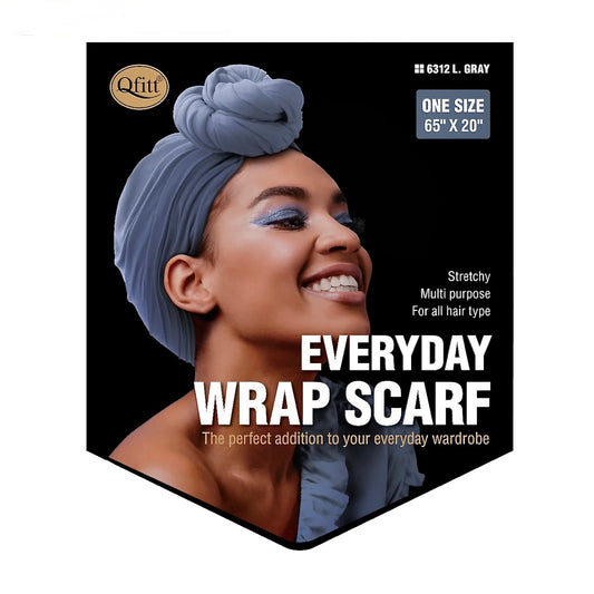Qfitt EVERYDAY WRAP SCARF-L. GRAY