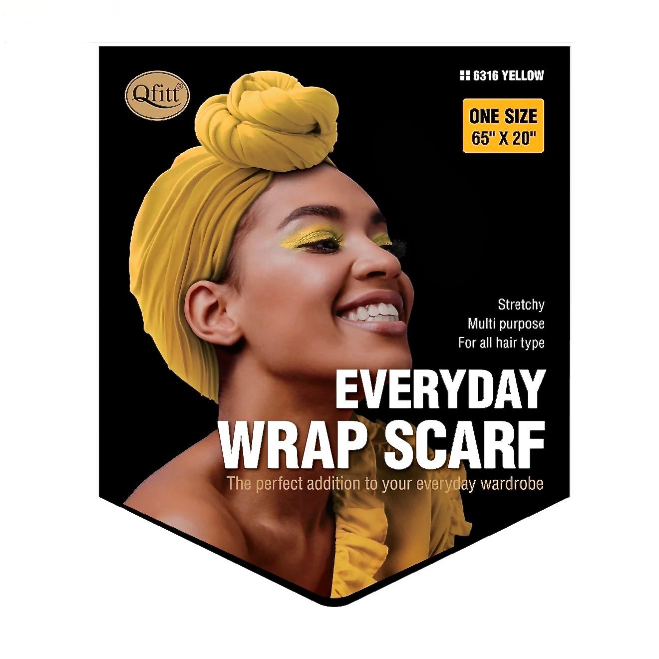 Qfitt EVERYDAY WRAP SCARF-YELLOW