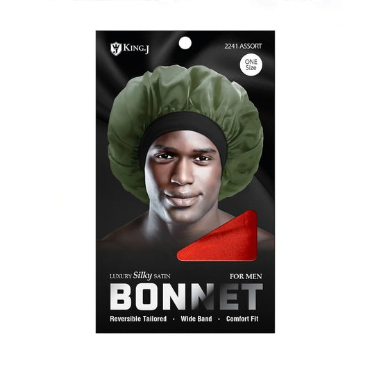 KING.J SILKY BONNET FOR MAN-BLACK