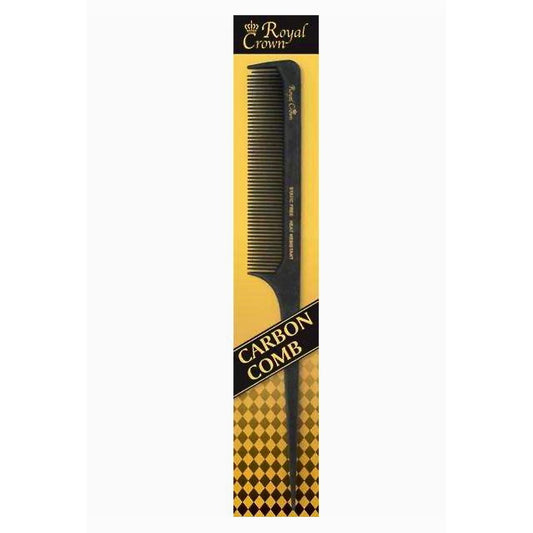 Annie Royal Crown Series Carbon Pro Rat Tail Comb 8 1/2 Inch