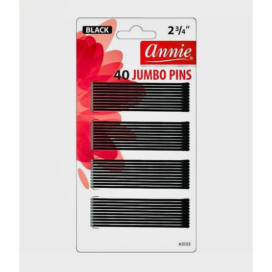 Annie Jumbo Pins 2 3/4in 40Ct Black