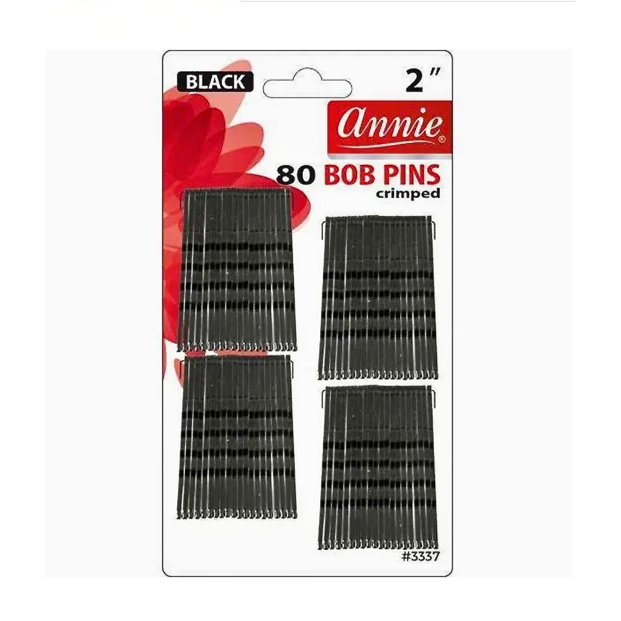 Annie Bob Pins 2" 80Ct Black