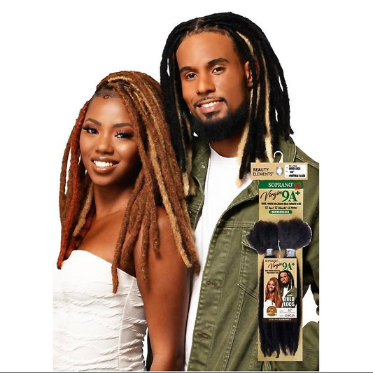 SOPRANO VIRGIN 9A REMI DRED LOCS 14" -Natural Black