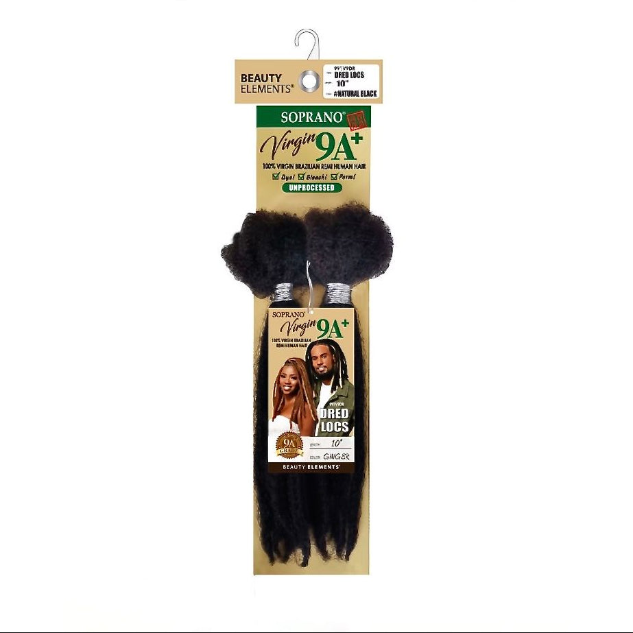 SOPRANO VIRGIN 9A REMI DRED LOCS 14" -Natural Black