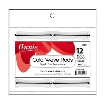 Annie Cold Wave Rods Short 12Ct White #1110