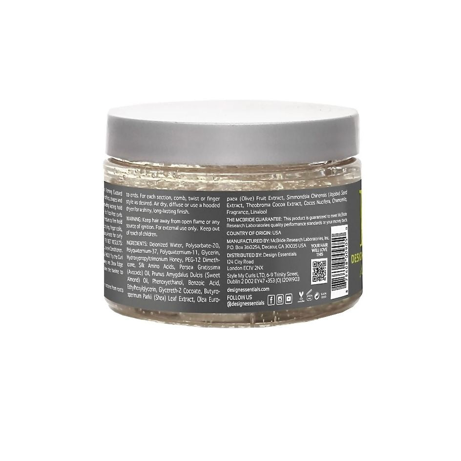 DESIGN ESSENTIALS Almond & Avocado Honey Curl Forming Custard-12oz