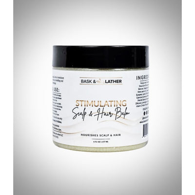 BASK & LATHER STIMULATING Scalp & Hair Balm 6 Oz
