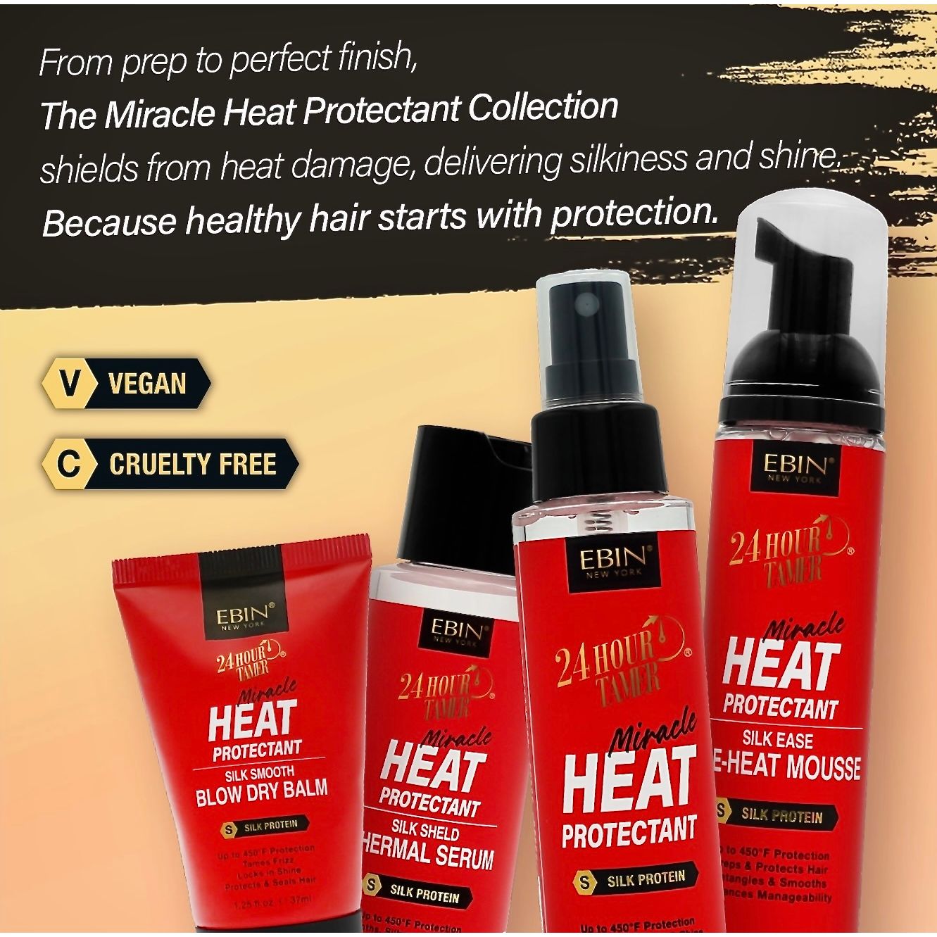 EBIN 24 Hour Tamer Heat Protectant Silk Smooth Blow Dry Balm