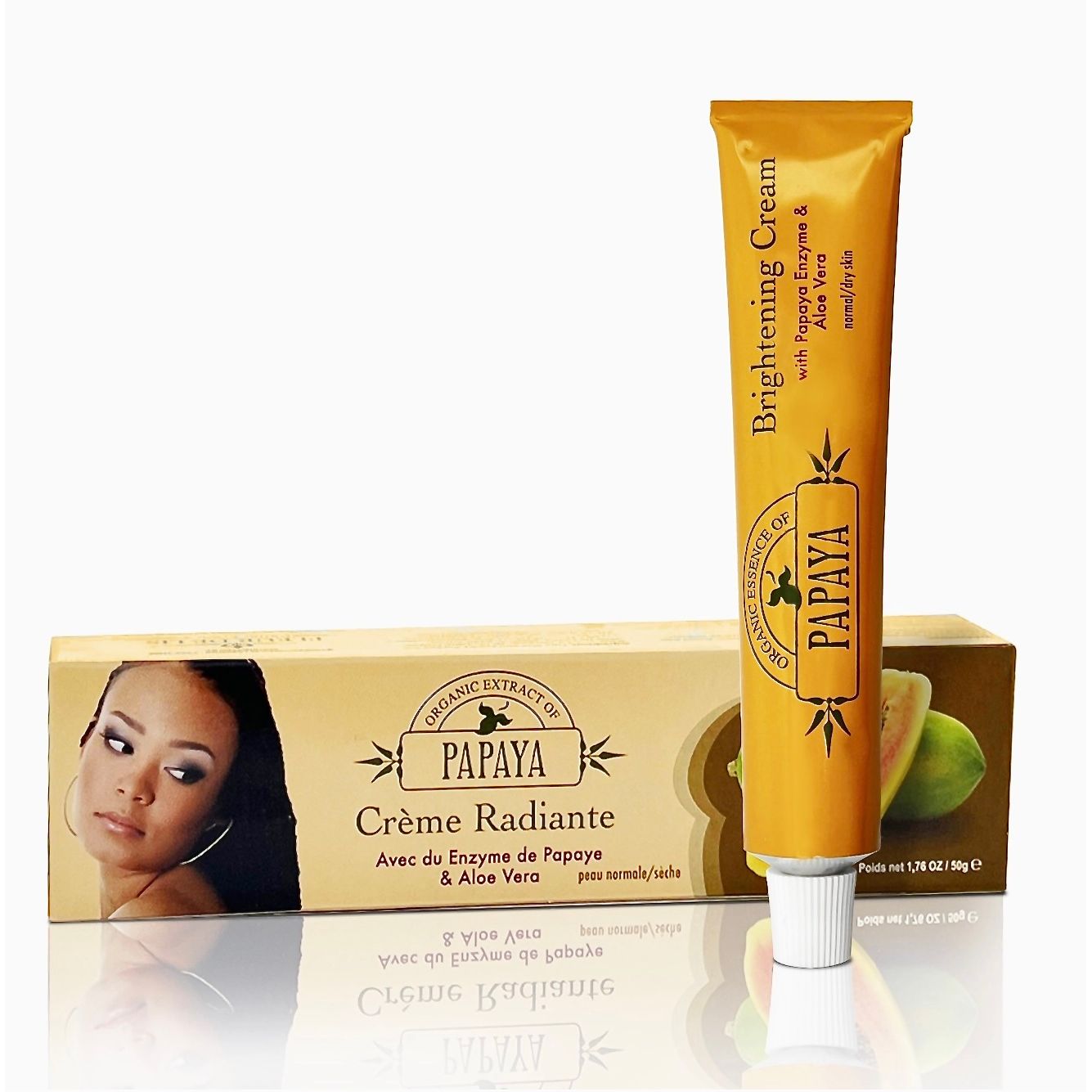 Organic Extract of Papaya Brightening Cream Tube - 50g / 1.76 OZ