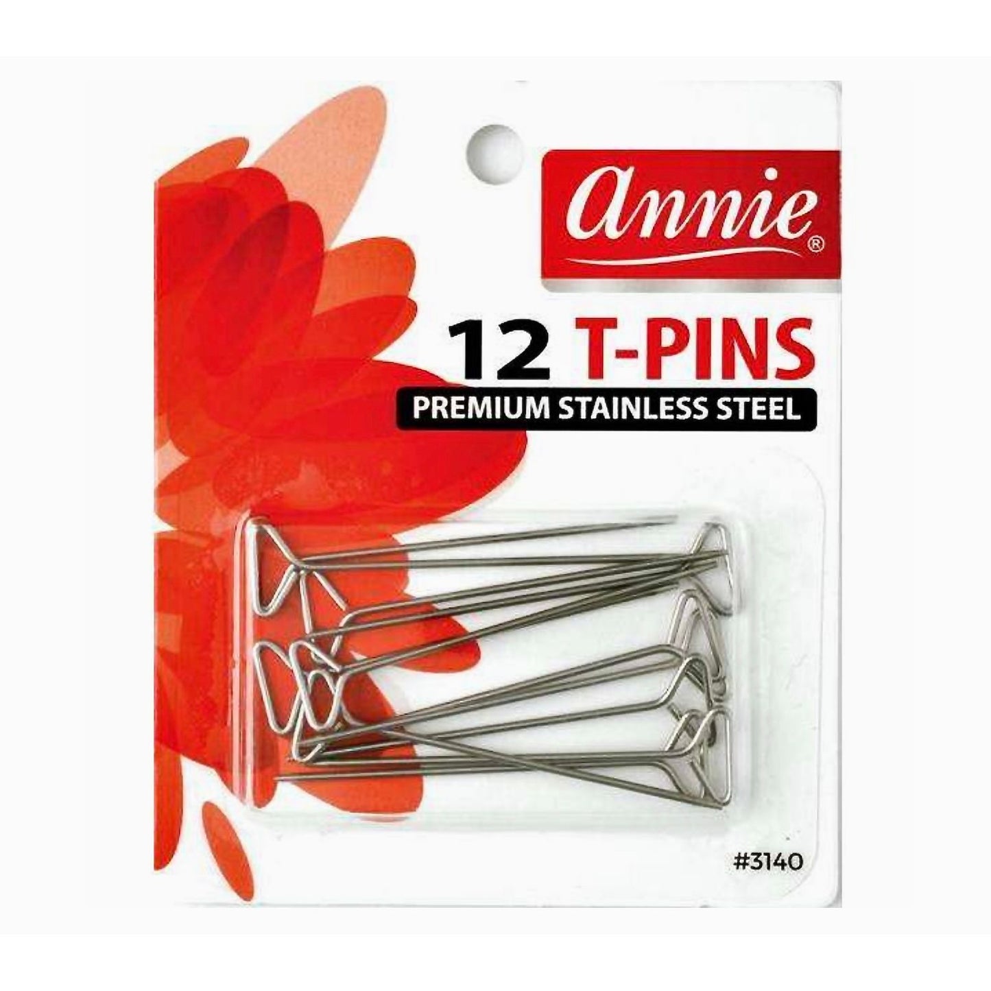 Annie T-Pins 12ct Premium Stainless Steel