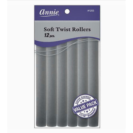 Annie Soft Twist Rollers 11/16" Gray Value Pack (12pcs)