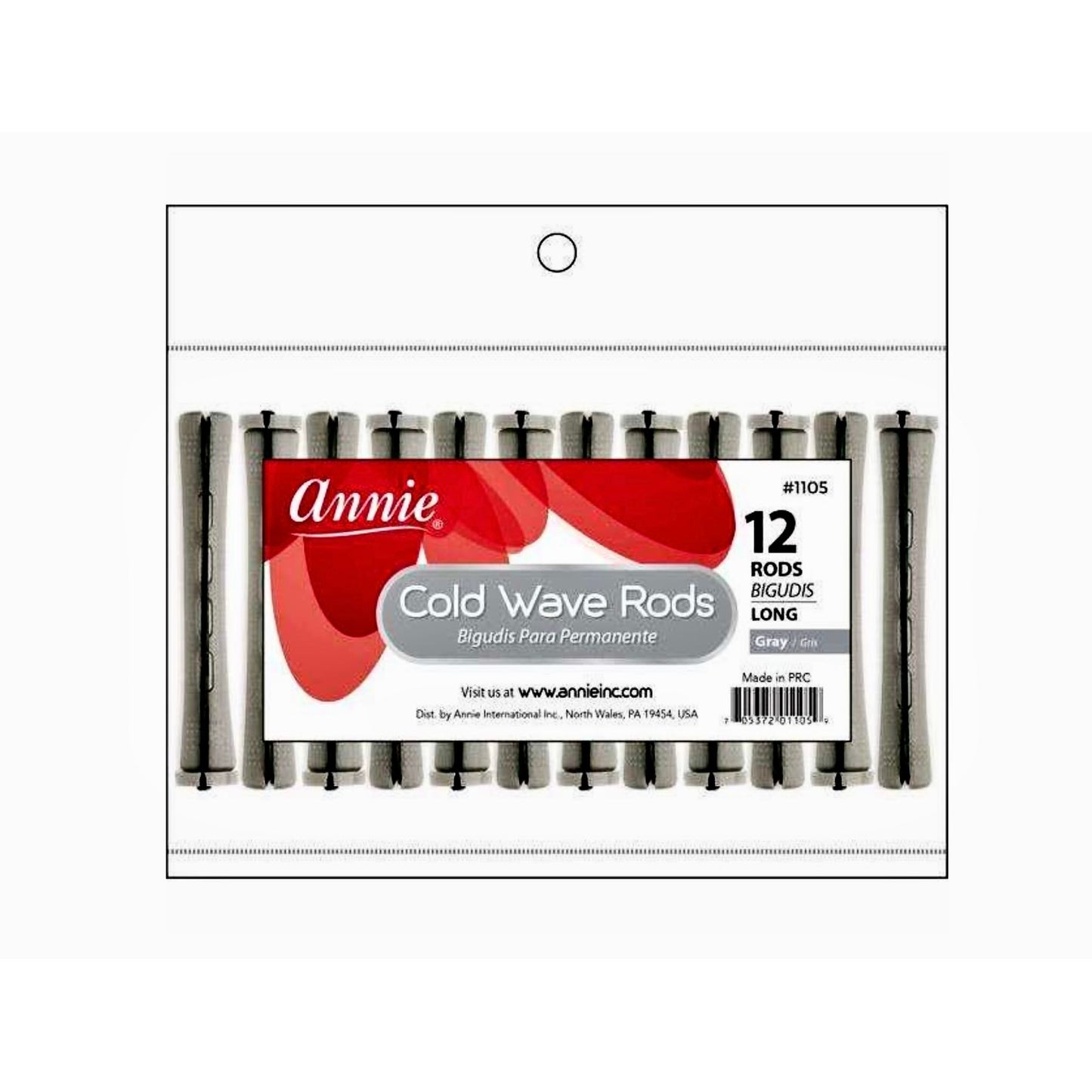 Annie Cold Wave Rods Long 12Ct Gray #1105