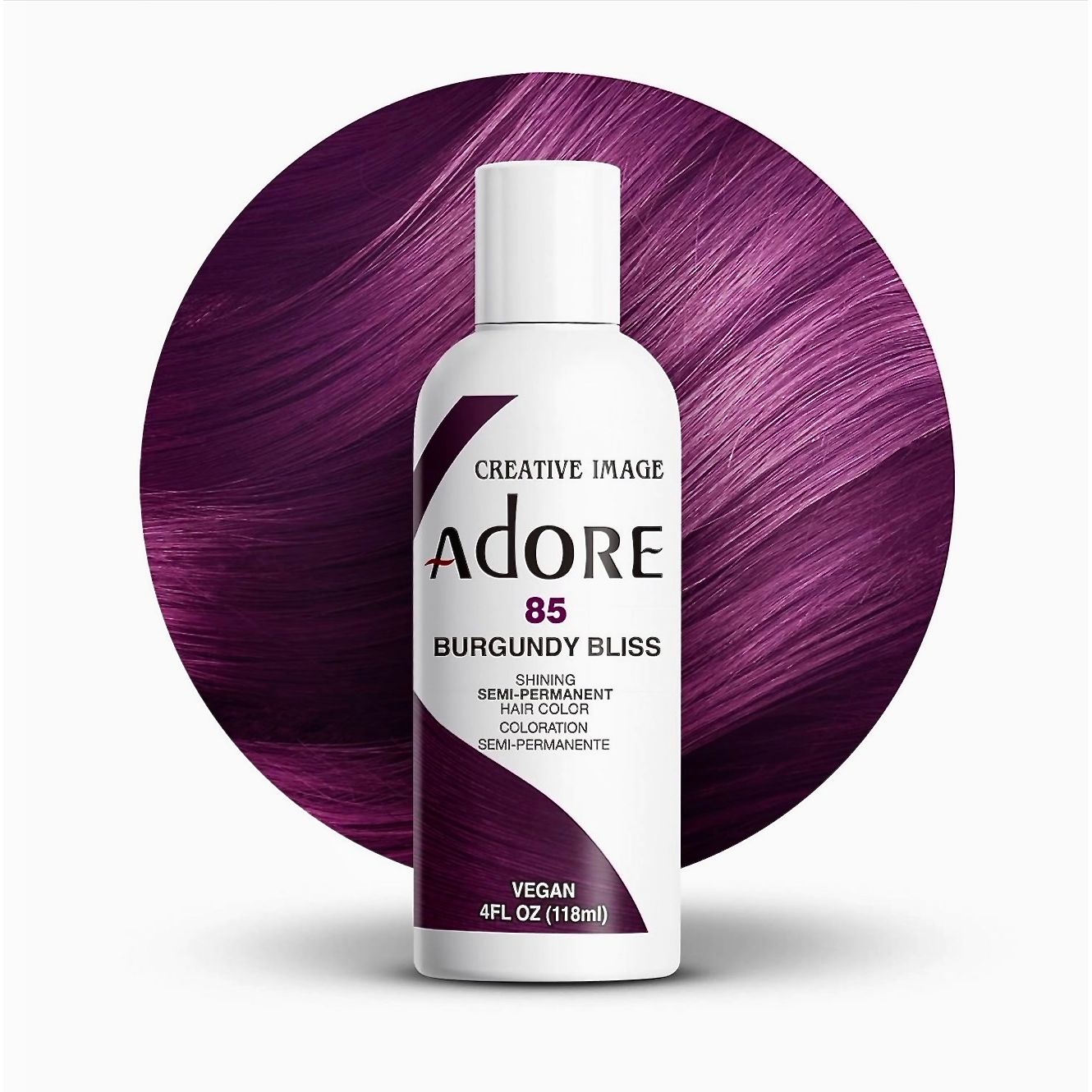 Adore Semi Permanent Hair Color 85 Burgundy Bliss