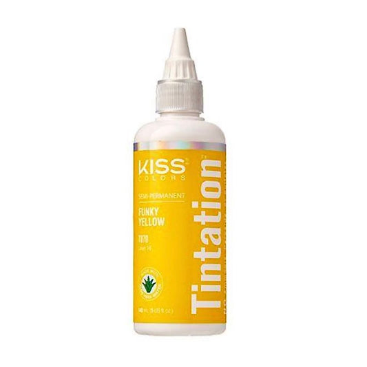 Kiss Tintation Semi-Permanent Hair Color 5oz T070 FUNKY YELLOW