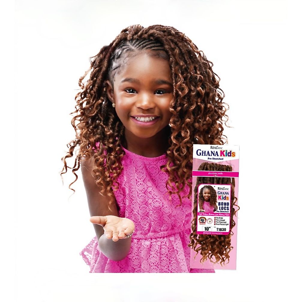 REALISTIC GHANA KIDS BOHO LOCS 10" -2