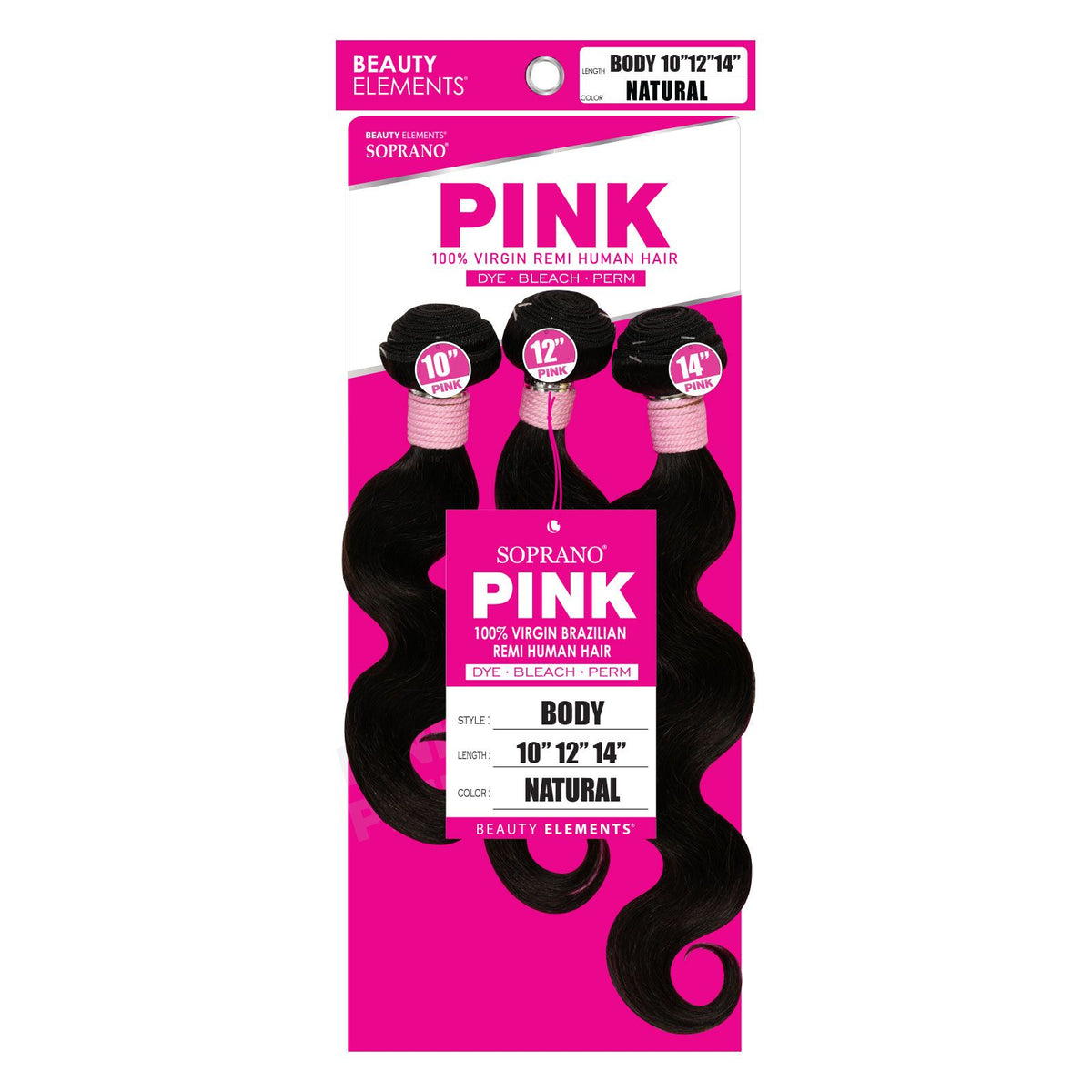 Soprano HH Brazilian Pink Body Wave bundle detail
