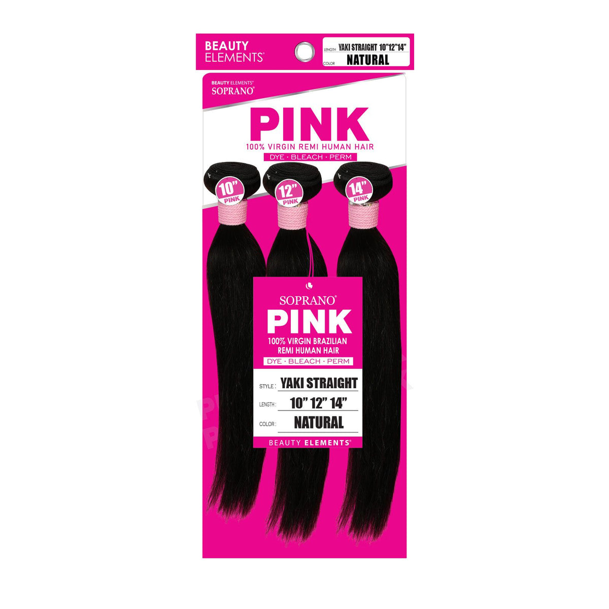 Soprano HH Brazilian Pink Yaki Straight bundle detail