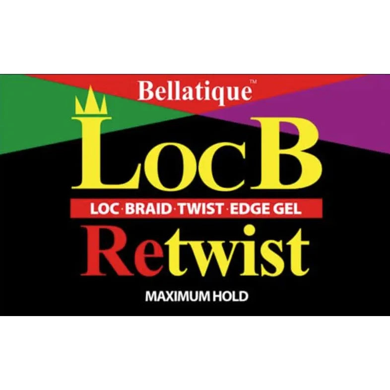 Bellatique Loc B Retwist Loc, Braid, Twist & Edge Gel Maximum Hold - 4oz