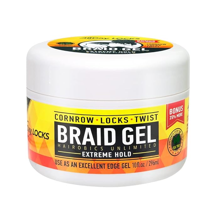 AllDay Locks Braid Gel Extreme Hold 10 oz