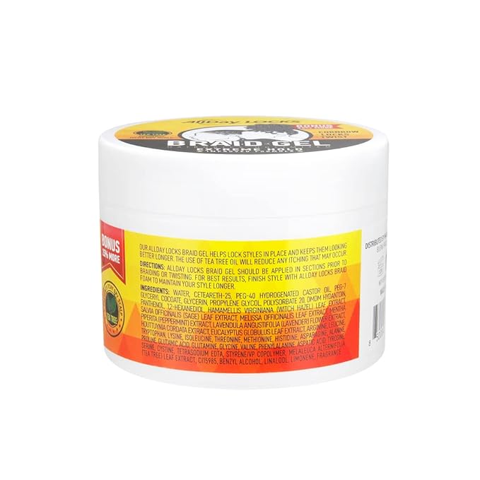AllDay Locks Braid Gel Extreme Hold 5oz